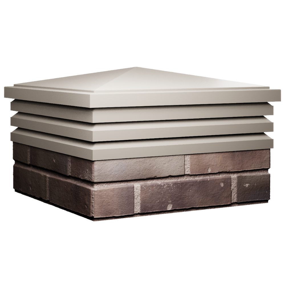 Колпак Zking Бона ХайТек Бежевый на столб 2х2 кирпича (513х513мм) в Владикавказе фото