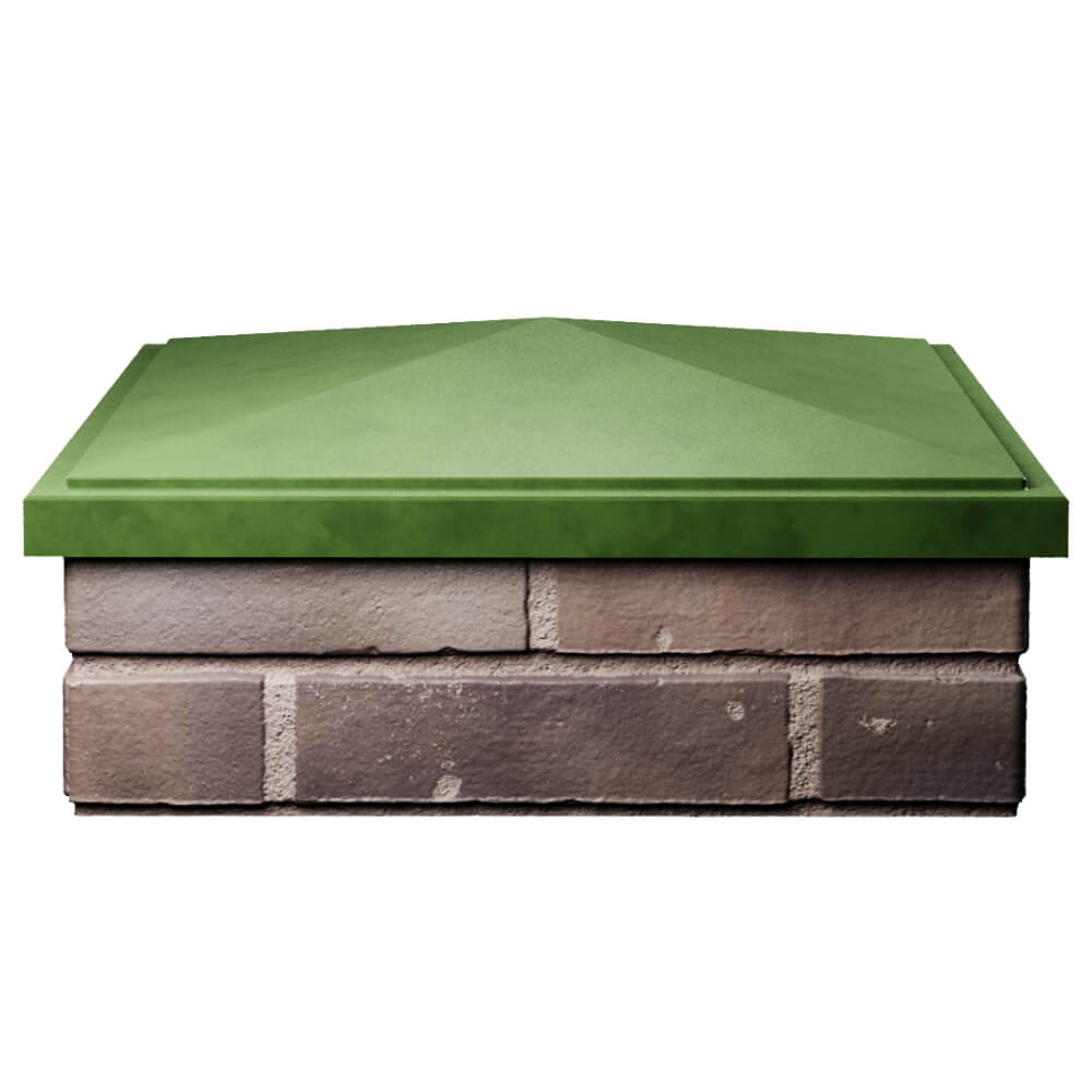 Колпак Zking БонаМоно Зеленый на столб 2х2 кирпича (515х515, 530х530мм) Владикавказ фото