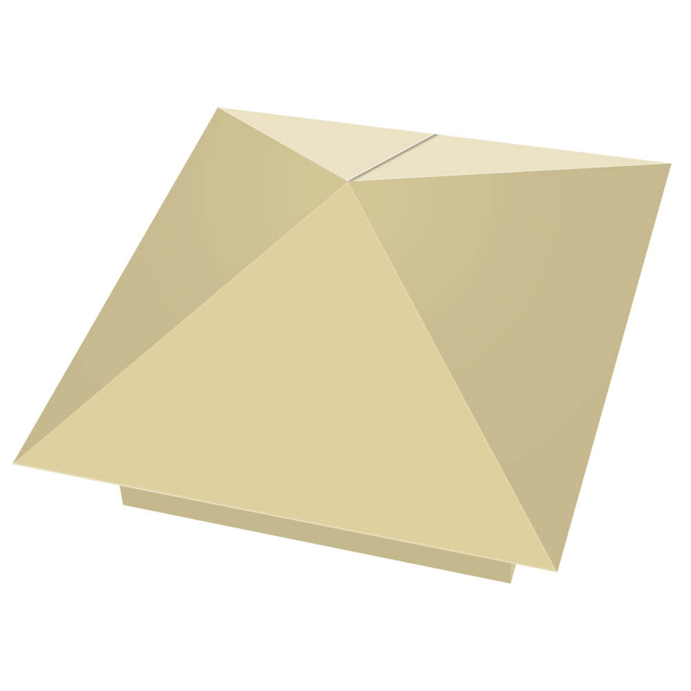 Колпак металлический 400х400мм RAL1014 Бежевый заборный Владикавказ фото