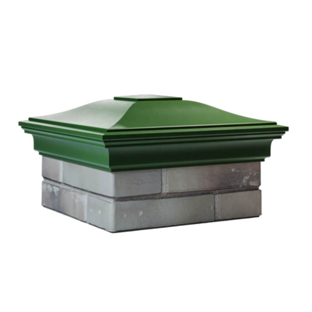 Колпак Zking Монблан Зеленый на столб 1.5х1.5 еврокирпича 0.7НФ (355х355мм) в Владикавказе фото