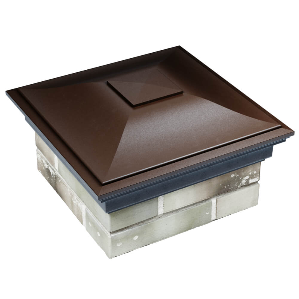 Колпак Zking Монблан Коричневый на столб 1.5х1.5 кирпича (385х385мм) в Владикавказе фото