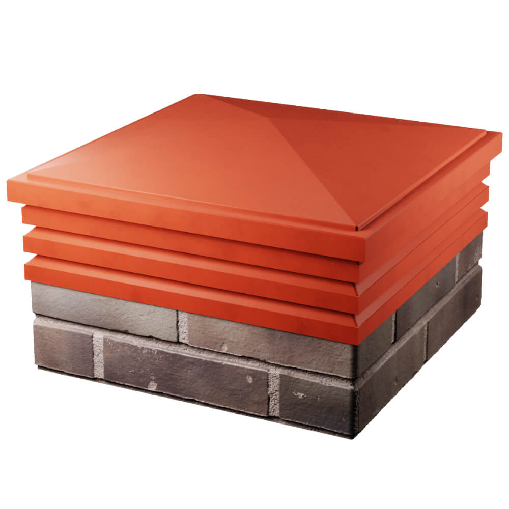 Колпак Zking Бона ХайТек Красный на столб 2х2 кирпича (513х513мм) в Владикавказе фото