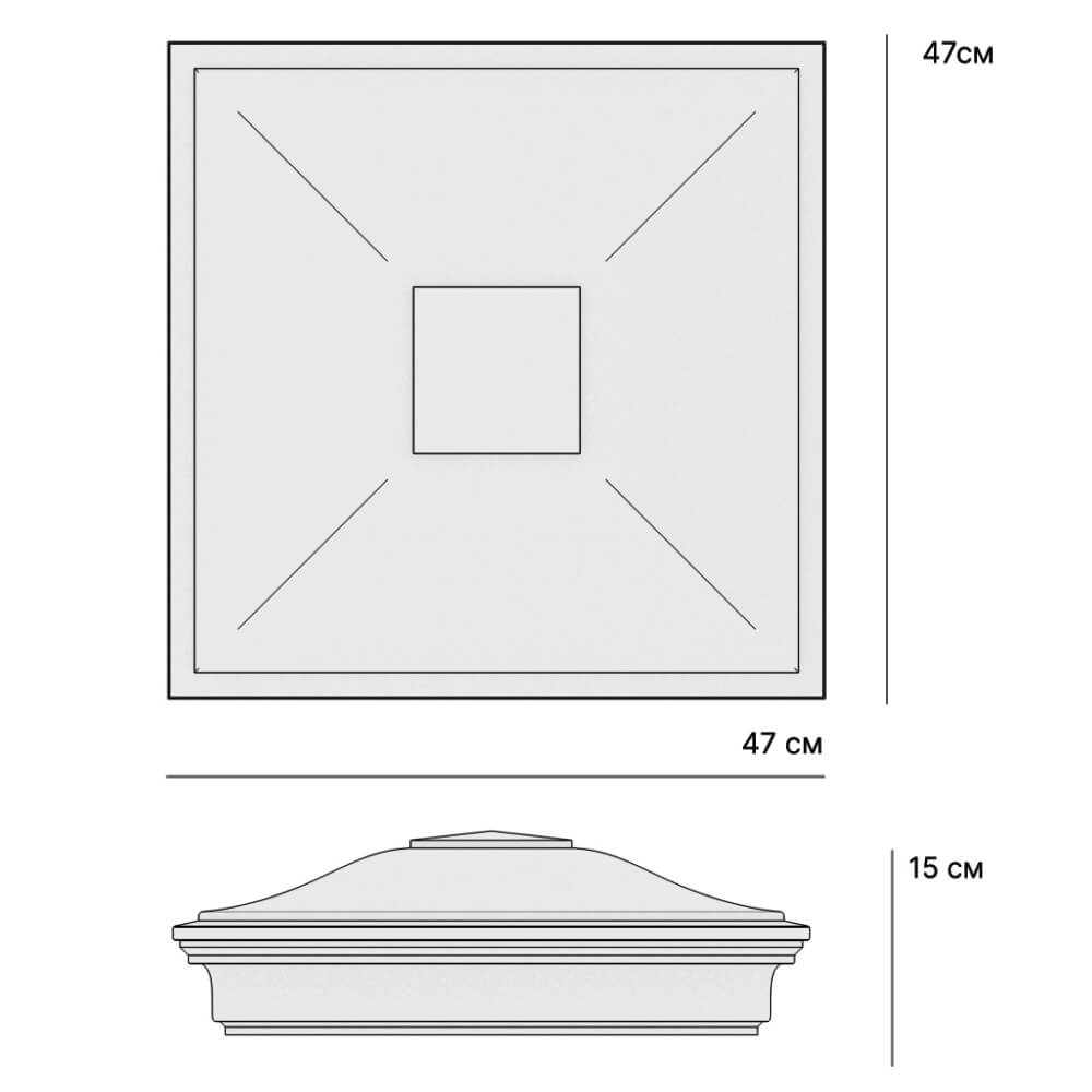 Колпак Zking Монблан Коричневый на столб 1.5х1.5 кирпича (385х385мм) в Владикавказе фото
