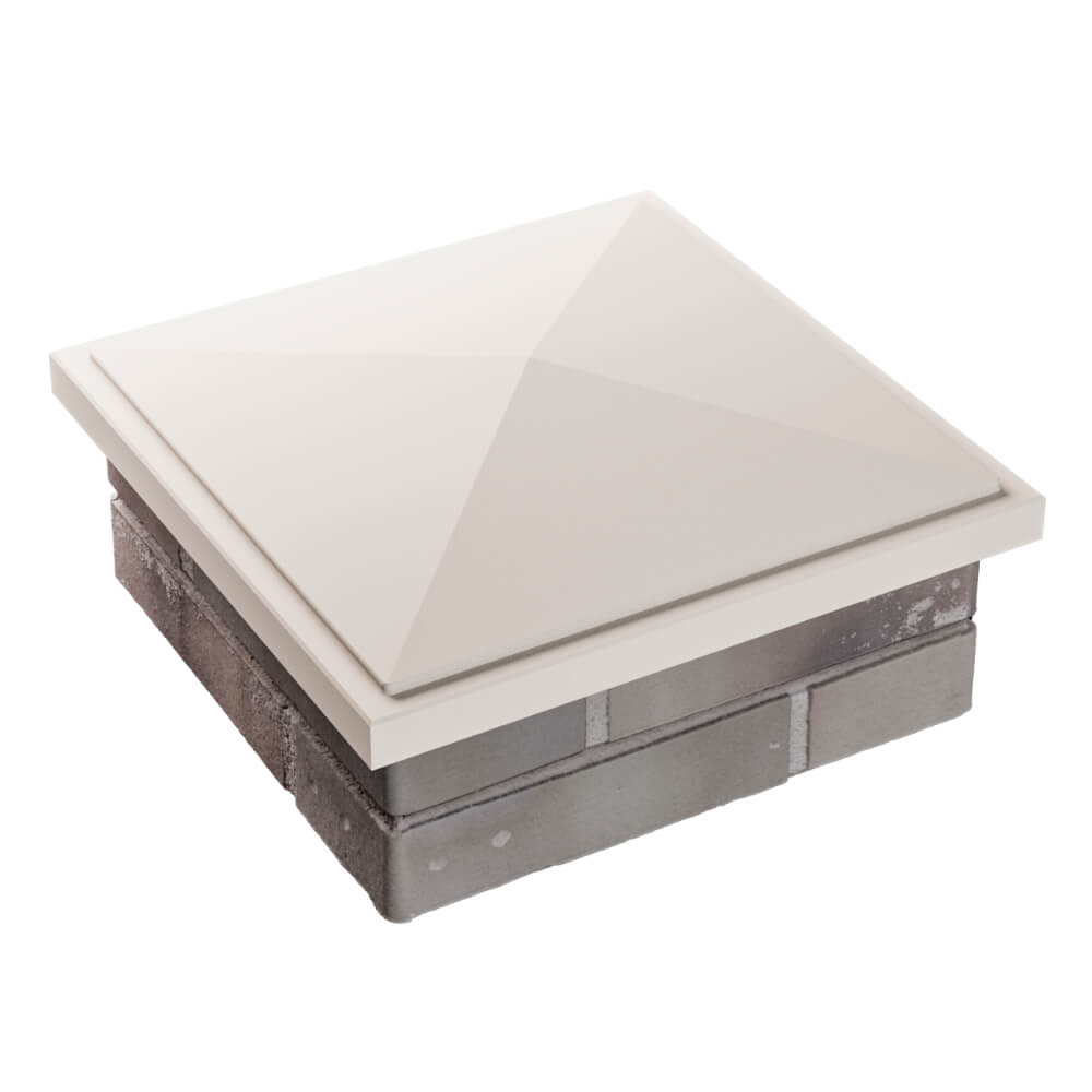 Колпак Zking БонаМоно Бежевый на столб 1.5х1.5 кирпича (385х385, 400х400мм) в Владикавказе фото