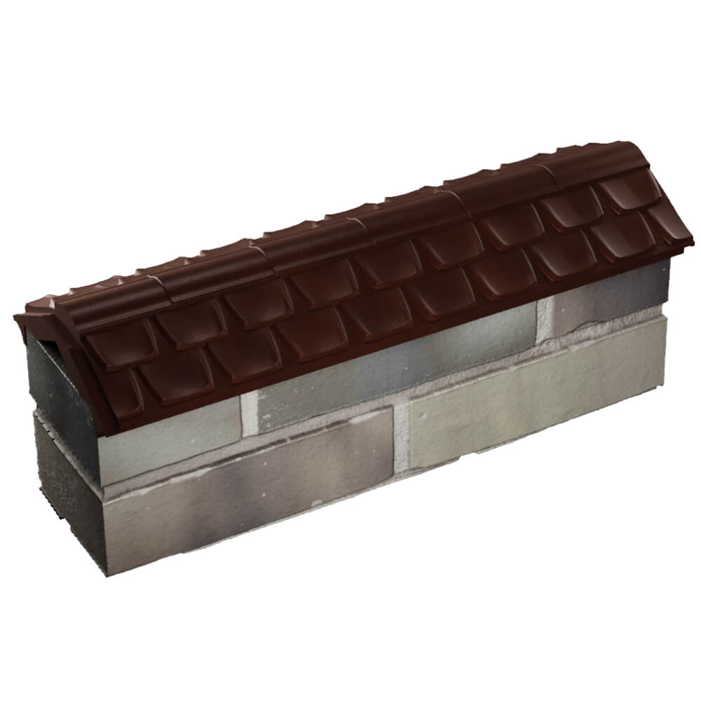 Парапет Zking Эльбрус Коричневый с посадкой на 0.5 кирпича (130мм) в Владикавказе фото