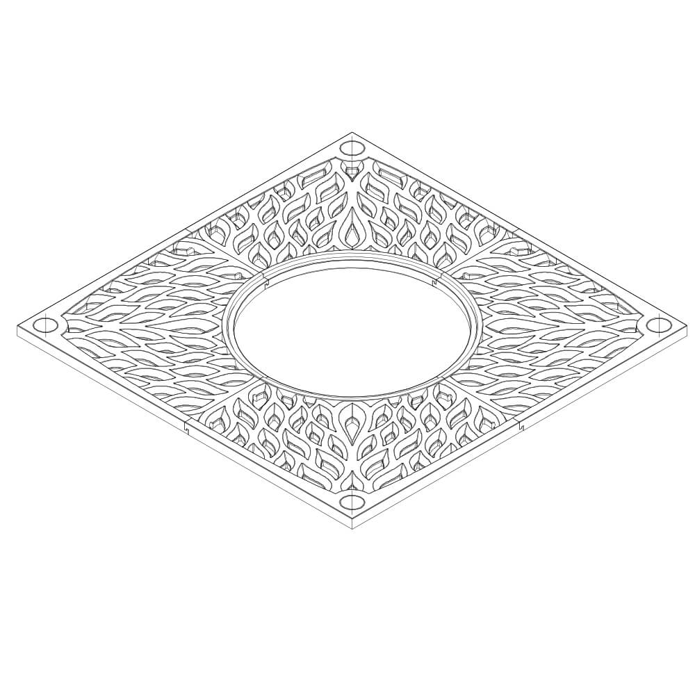 Приствольная решетка для дерева ZKING CRUST 2х2м Черная в Владикавказе фото