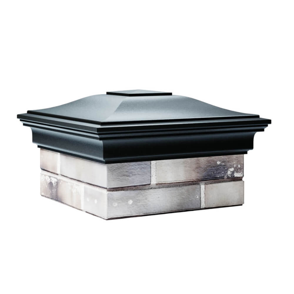 Колпак Zking Монблан Черный на столб 1.5х1.5 еврокирпича 0.7НФ (355х355мм) в Владикавказе фото