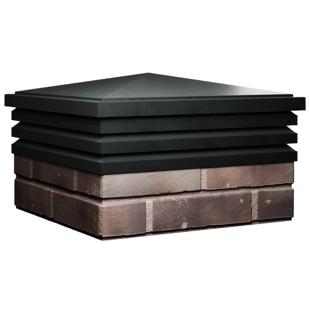 Колпак Zking Бона ХайТек Черный на столб 2х2 кирпича (513х513мм) в Владикавказе фото