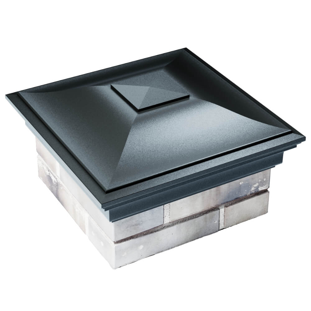 Колпак Zking Монблан Черный на столб 1.5х1.5 кирпича (385х385мм) в Владикавказе фото