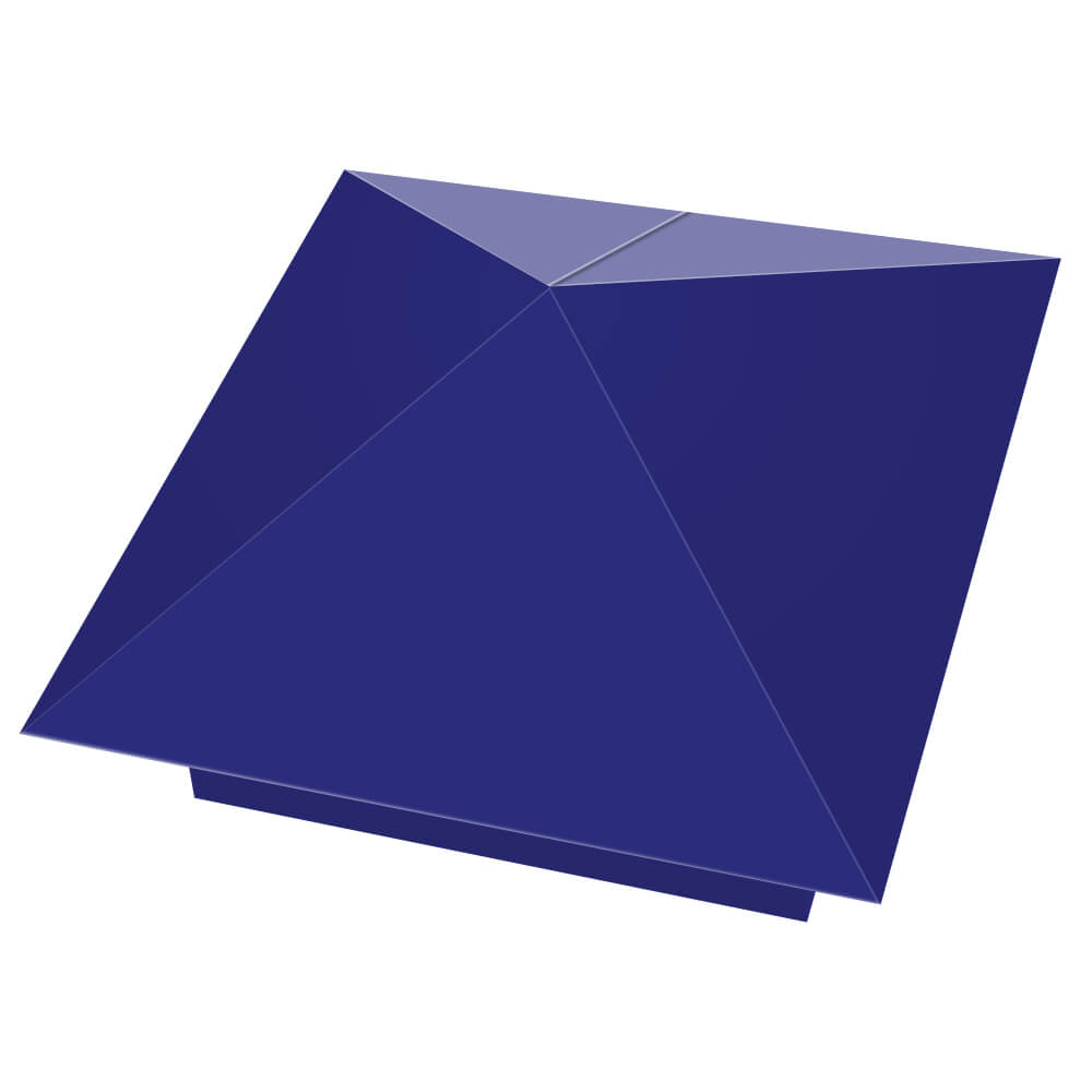 Колпак металлический 400х400мм RAL5002 Синий Ультрамарин заборный Владикавказ фото