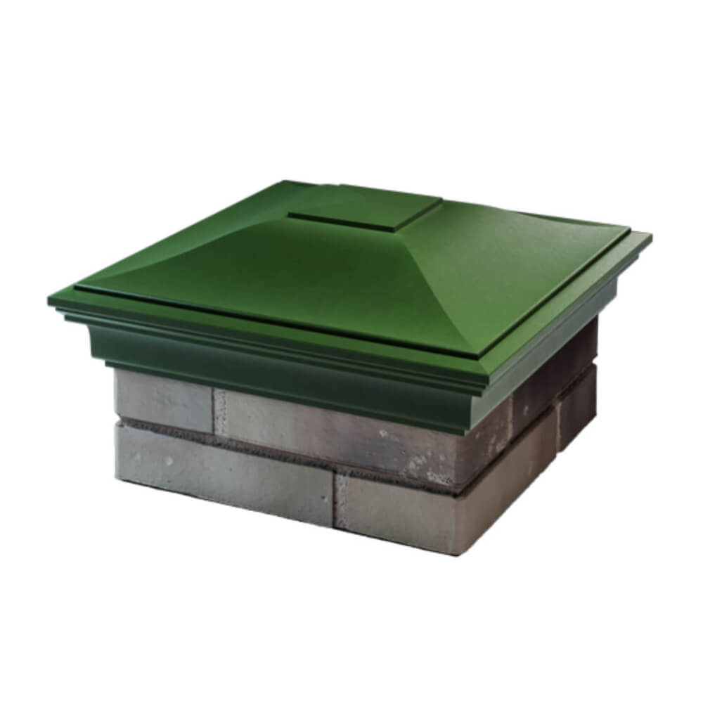 Колпак Zking Монблан Зеленый на столб 1.5х1.5 еврокирпича 0.7НФ (355х355мм) в Владикавказе фото