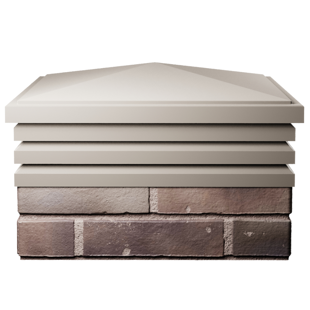 Колпак Zking Бона ХайТек Бежевый на столб 2х2 кирпича (513х513мм) Владикавказ фото