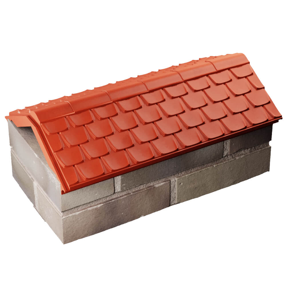 Парапет Zking Эльбрус Красный с посадкой на 1 кирпич (255мм) в Владикавказе фото