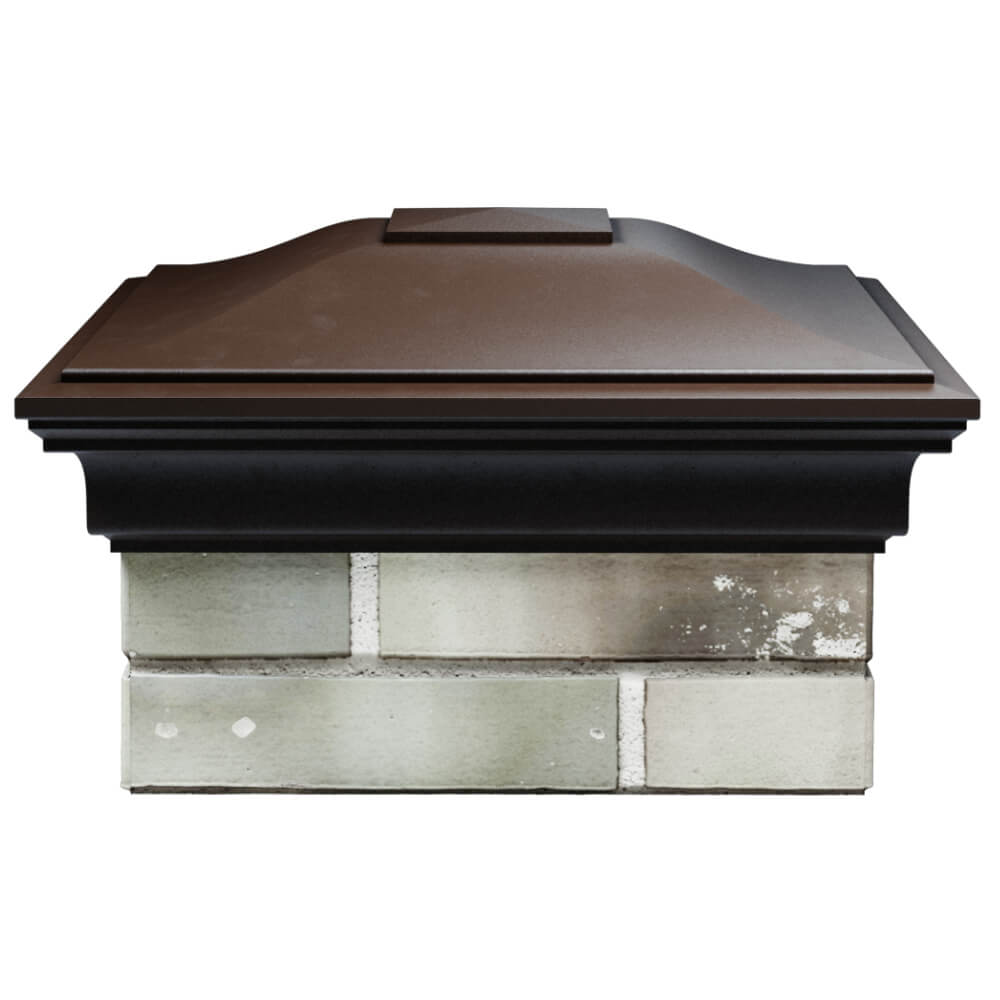 Колпак Zking Монблан Коричневый на столб 1.5х1.5 кирпича (385х385мм) Владикавказ фото