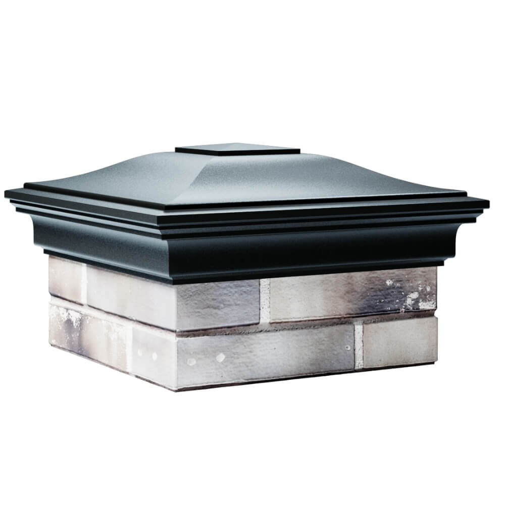 Колпак Zking Монблан Черный на столб 1.5х1.5 кирпича (385х385мм) в Владикавказе фото