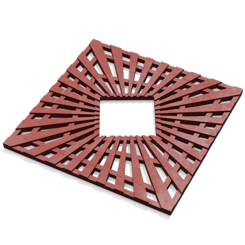 Приствольная решетка для дерева ZKING ATMOSPHERE 1.2х1.2м Красная в Владикавказе фото