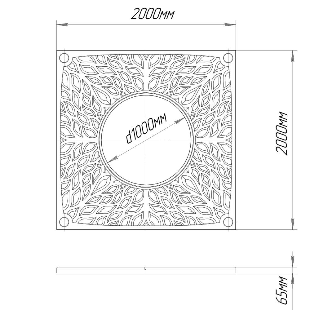 Приствольная решетка для дерева ZKING CRUST 2х2м Черная в Владикавказе фото