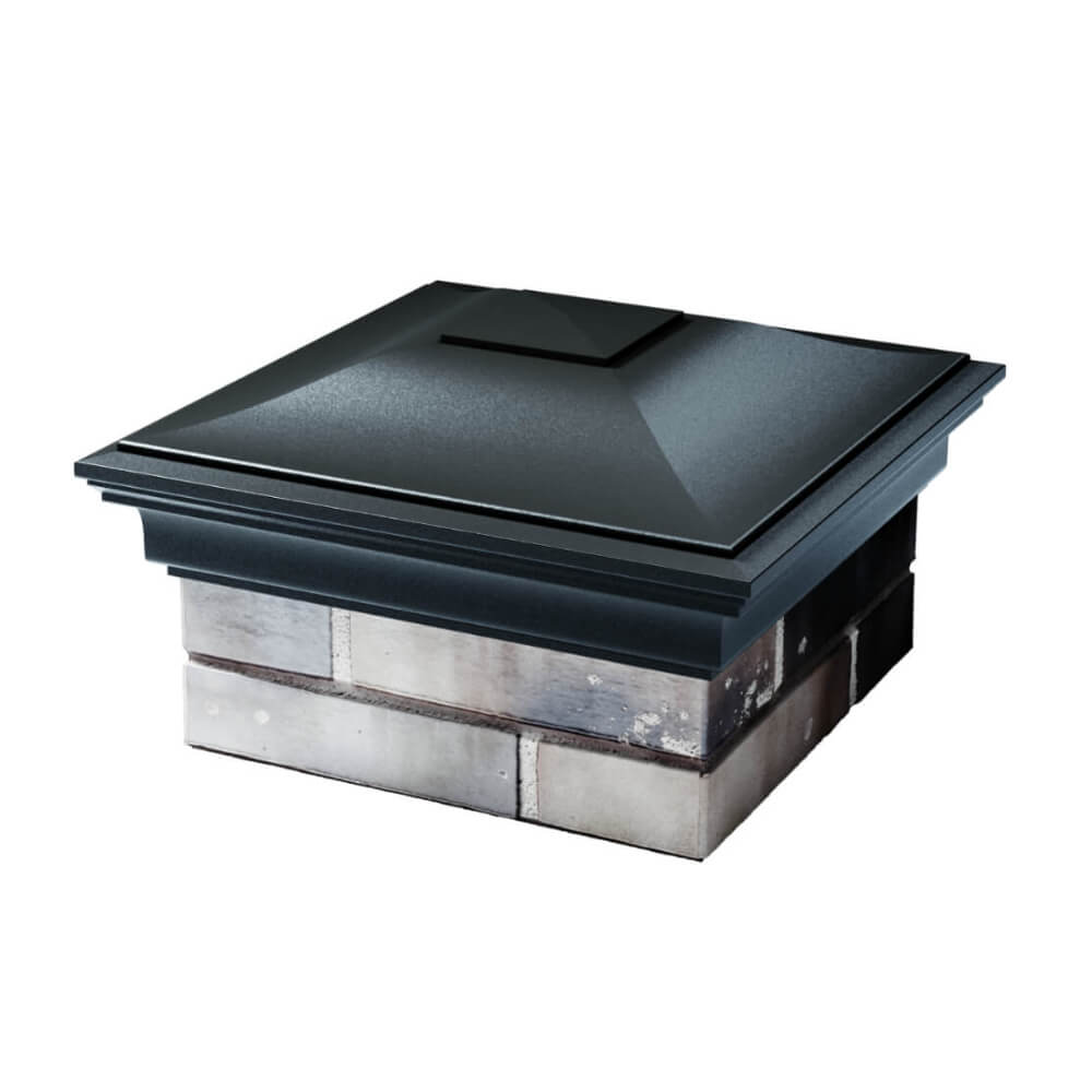 Колпак Zking Монблан Черный на столб 1.5х1.5 еврокирпича 0.7НФ (355х355мм) в Владикавказе фото