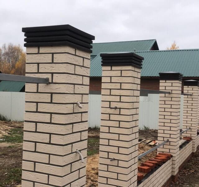 Колпак Zking Бона ХайТек Коричневый на столб 1.5х1.5 кирпича (385х385мм) в Владикавказе фото