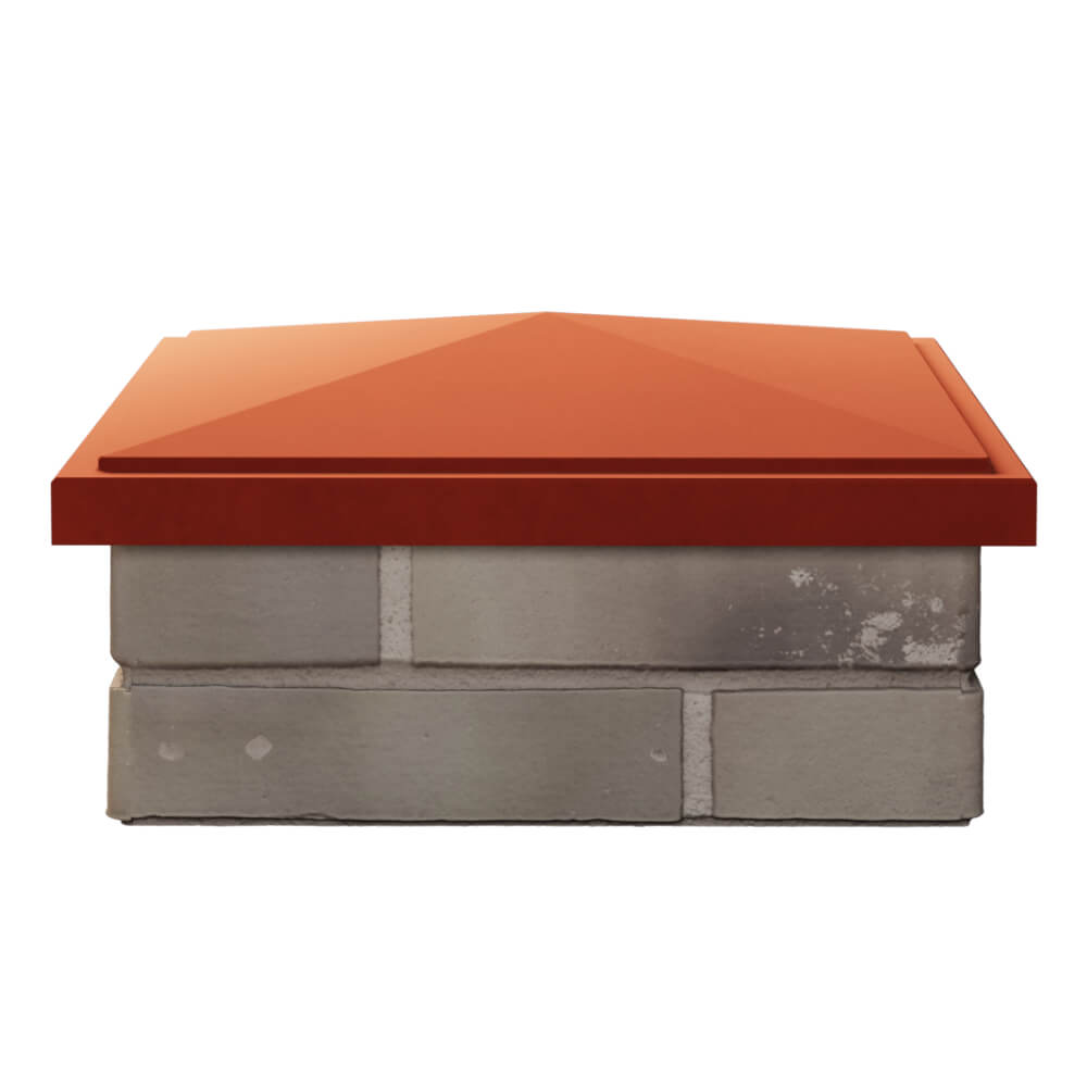 Колпак Zking БонаМоно Красный на столб 1.5х1.5 кирпича (385х385, 400х400мм) Владикавказ фото