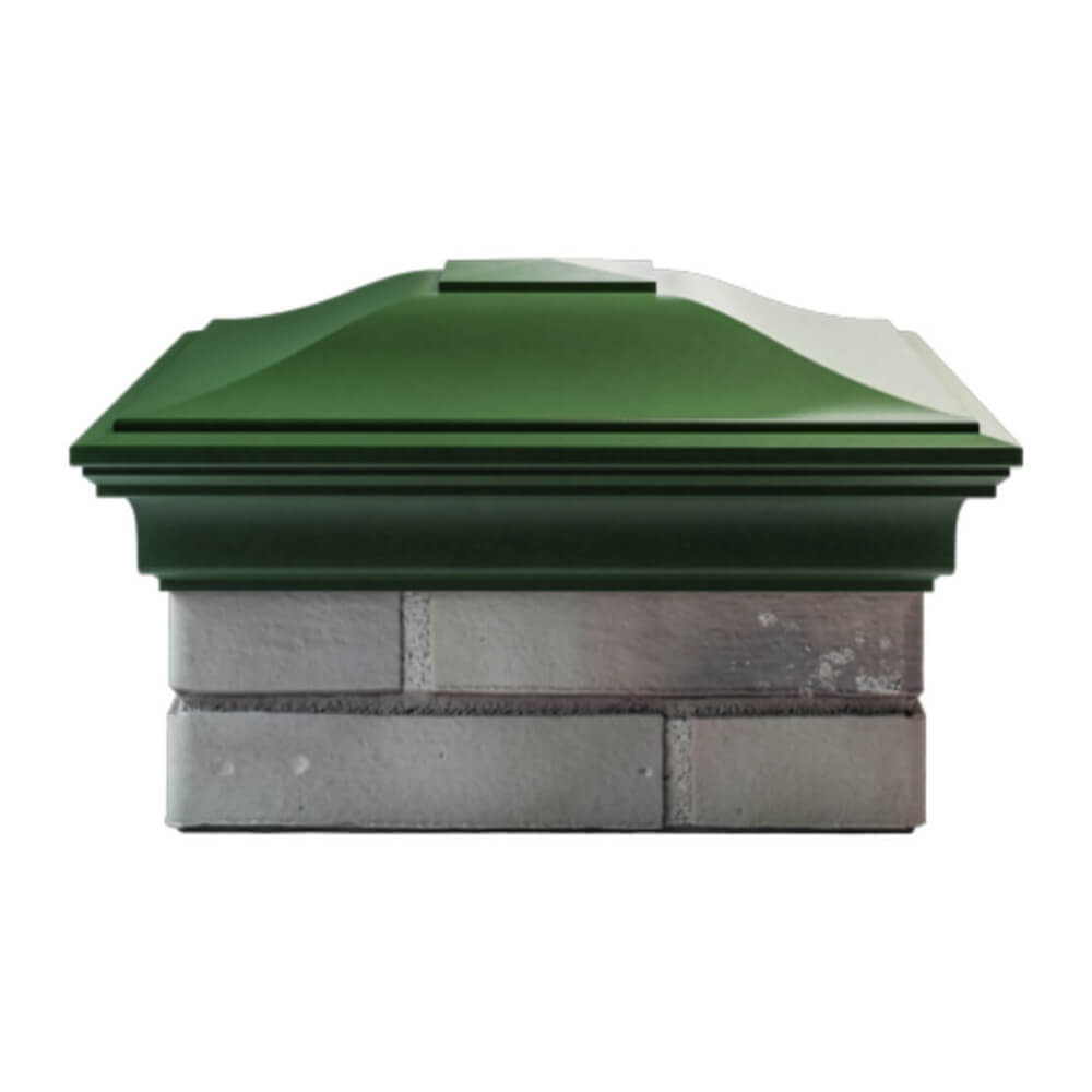 Колпак Zking Монблан Зеленый на столб 1.5х1.5 еврокирпича 0.7НФ (355х355мм) Владикавказ фото