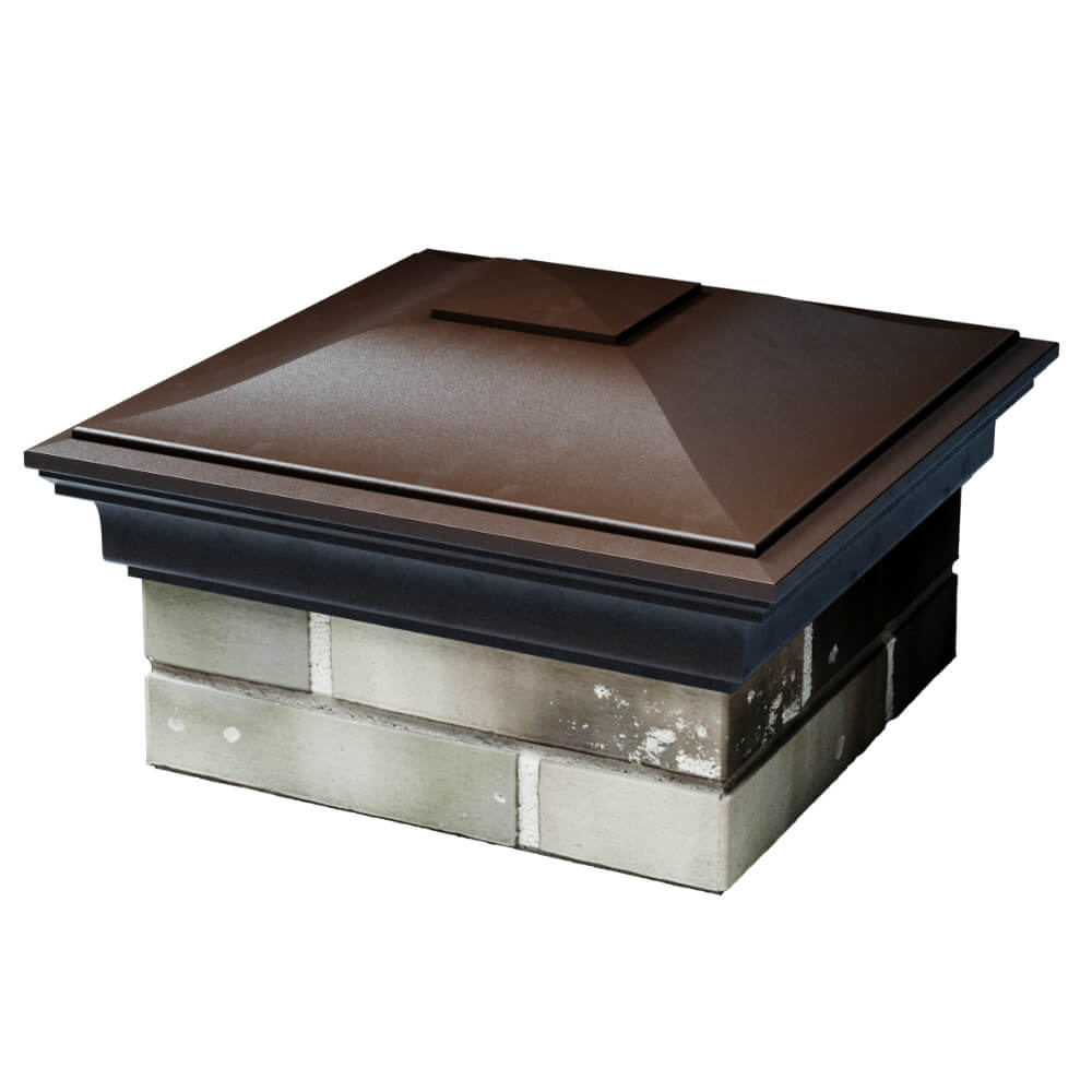 Колпак Zking Монблан Коричневый на столб 1.5х1.5 кирпича (385х385мм) в Владикавказе фото