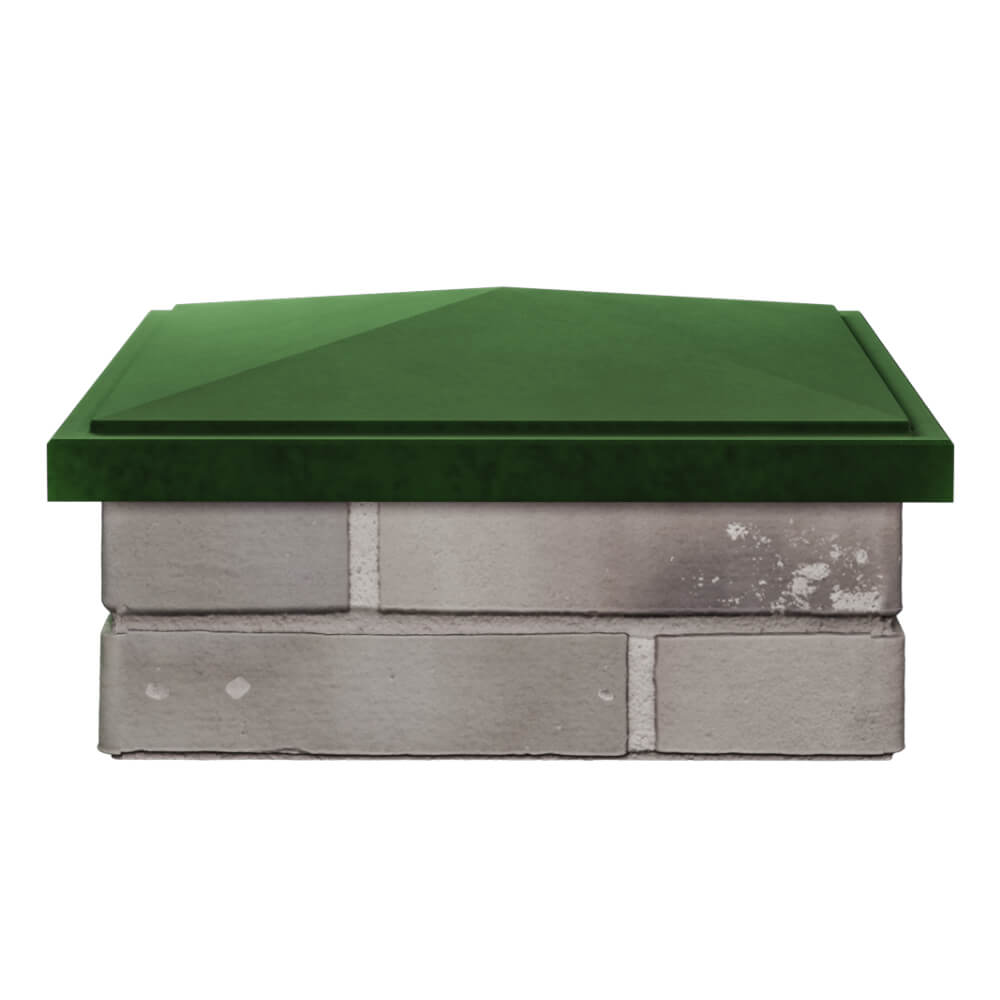 Колпак Zking БонаМоно Зеленый на столб 1.5х1.5 кирпича (385х385, 400х400мм) Владикавказ фото