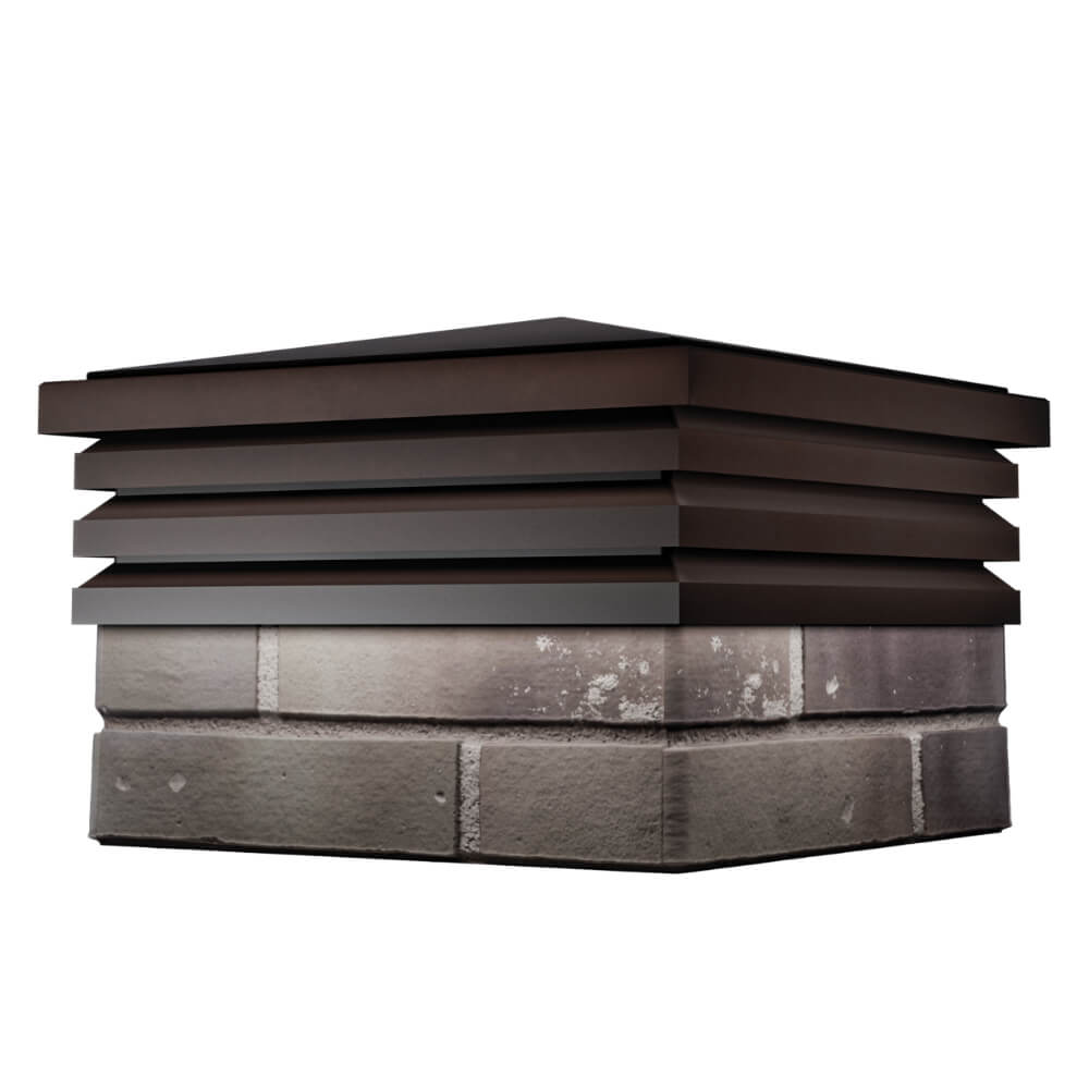 Колпак Zking Бона ХайТек Коричневый на столб 1.5х1.5 кирпича (385х385мм) в Владикавказе фото