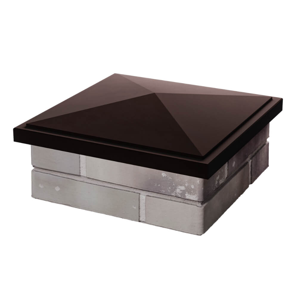 Колпак Zking БонаМоно Коричневый на столб 1.5х1.5 кирпича (385х385, 400х400мм) в Владикавказе фото