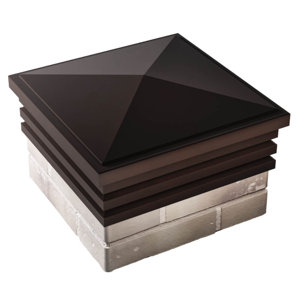 Колпак Zking Бона ХайТек Коричневый на столб 1.5х1.5 кирпича (385х385мм) в Владикавказе фото