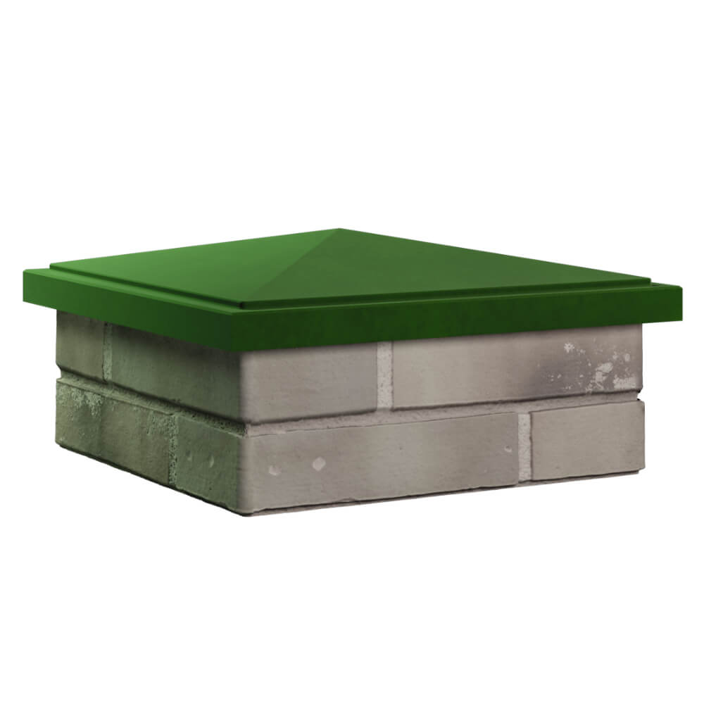 Колпак Zking БонаМоно Зеленый на столб 1.5х1.5 кирпича (385х385, 400х400мм) в Владикавказе фото