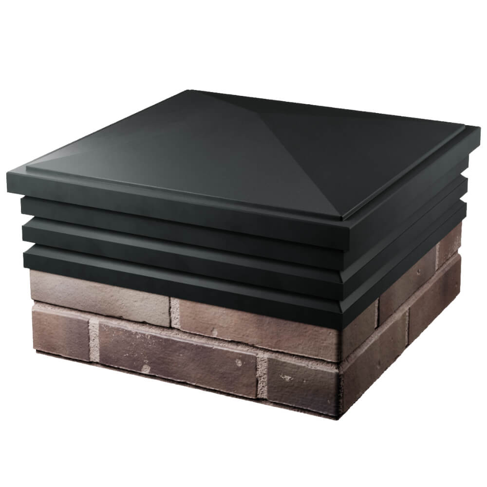 Колпак Zking Бона ХайТек Черный на столб 2х2 кирпича (513х513мм) в Владикавказе фото