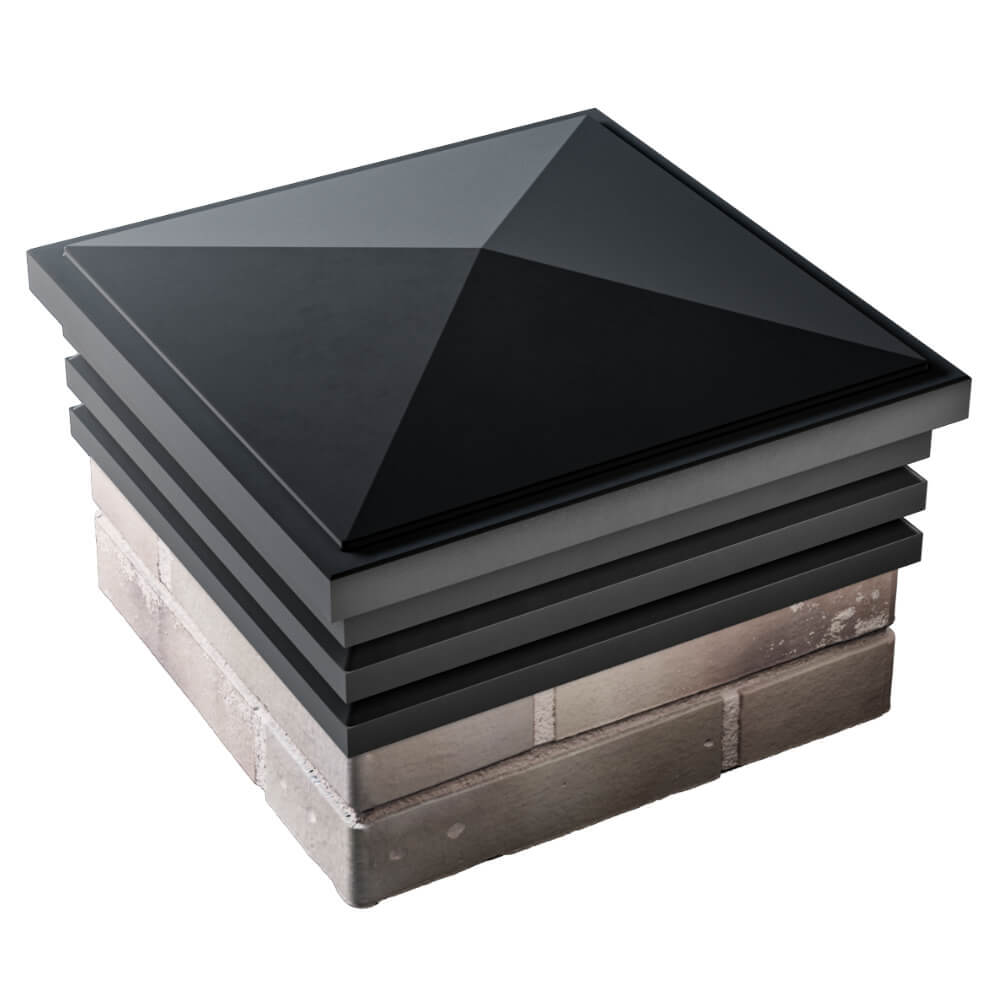 Колпак Zking Бона ХайТек Черный на столб 1.5х1.5 кирпича (385х385мм) в Владикавказе фото