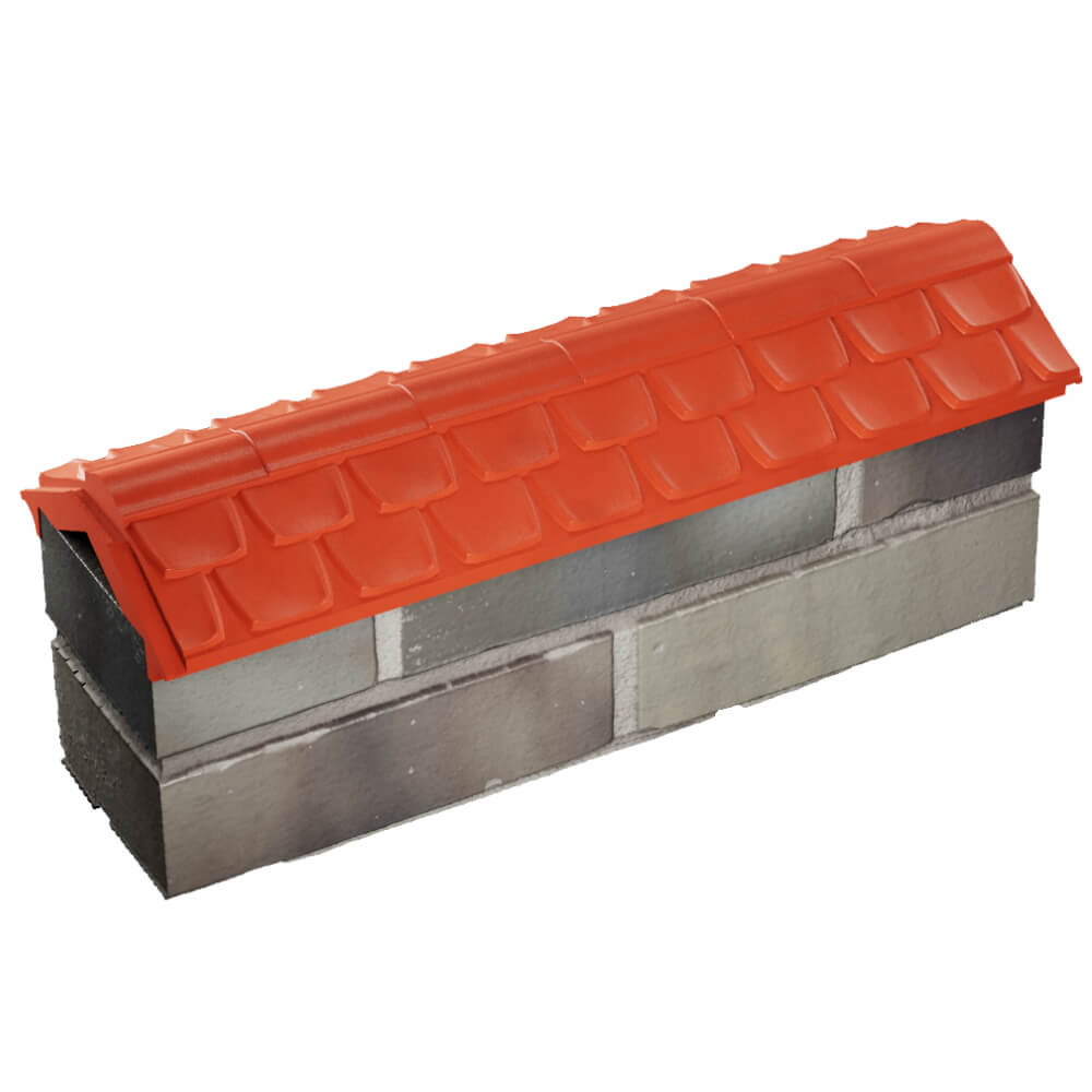 Парапет Zking Эльбрус Красный с посадкой на 0.5 кирпича (130мм) в Владикавказе фото