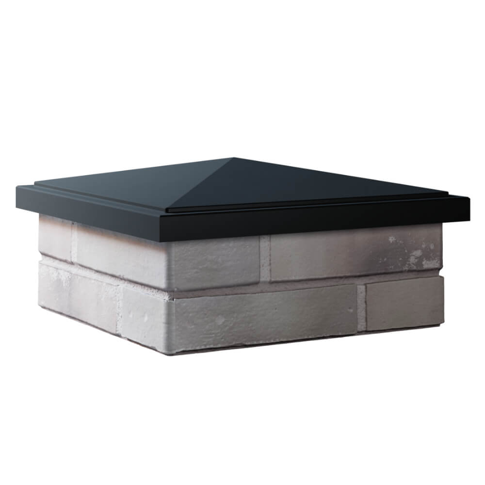 Колпак Zking БонаМоно Черный на столб 1.5х1.5 кирпича (385х385, 400х400мм) в Владикавказе фото