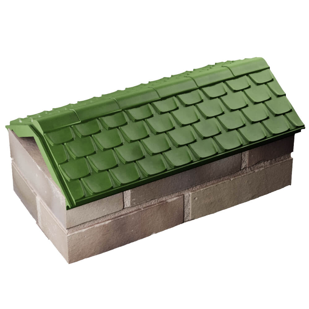 Парапет Zking Эльбрус Зеленый с посадкой на 1 кирпич (255мм) в Владикавказе фото