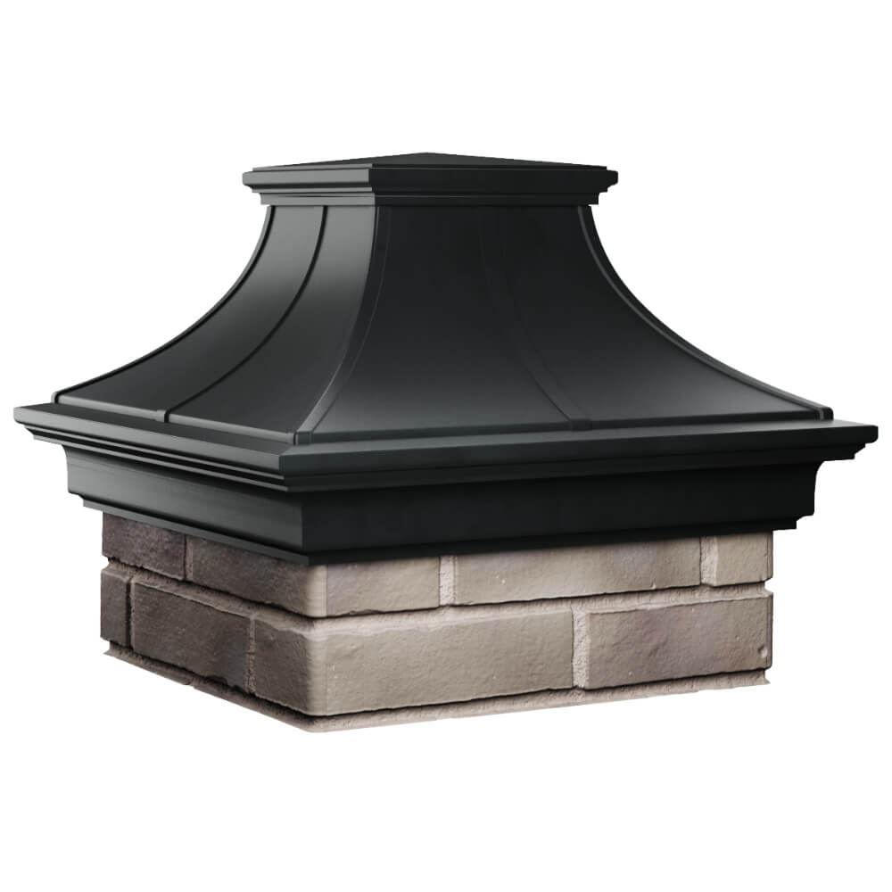 Колпак Zking Монблан Премиум Черный на столб 1.5х1.5 кирпича (385х385мм) в Владикавказе фото