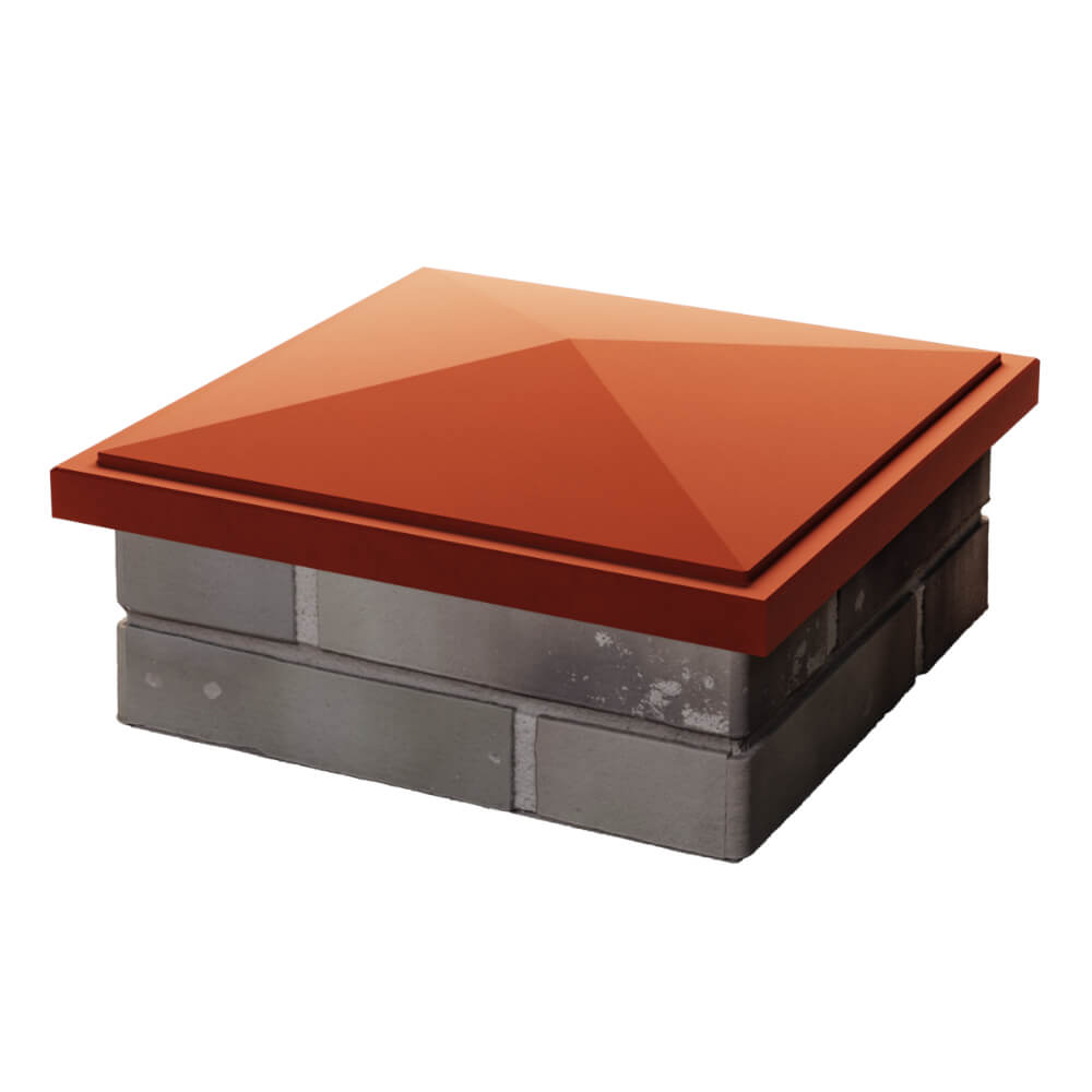 Колпак Zking БонаМоно Красный на столб 1.5х1.5 кирпича (385х385, 400х400мм) в Владикавказе фото