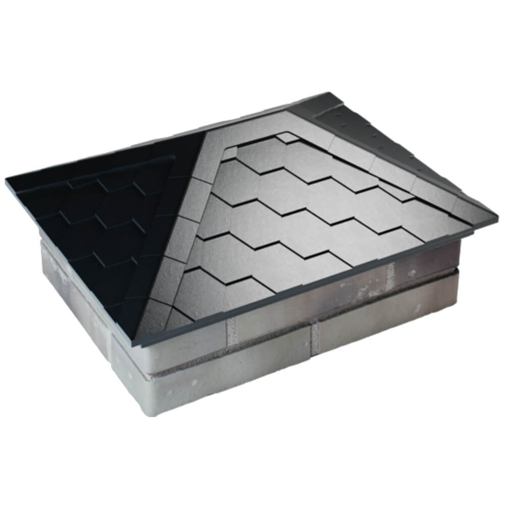 Колпак Zking Эверест Черный на столб 2х1.5 кирпича (520х390мм) Владикавказ фото