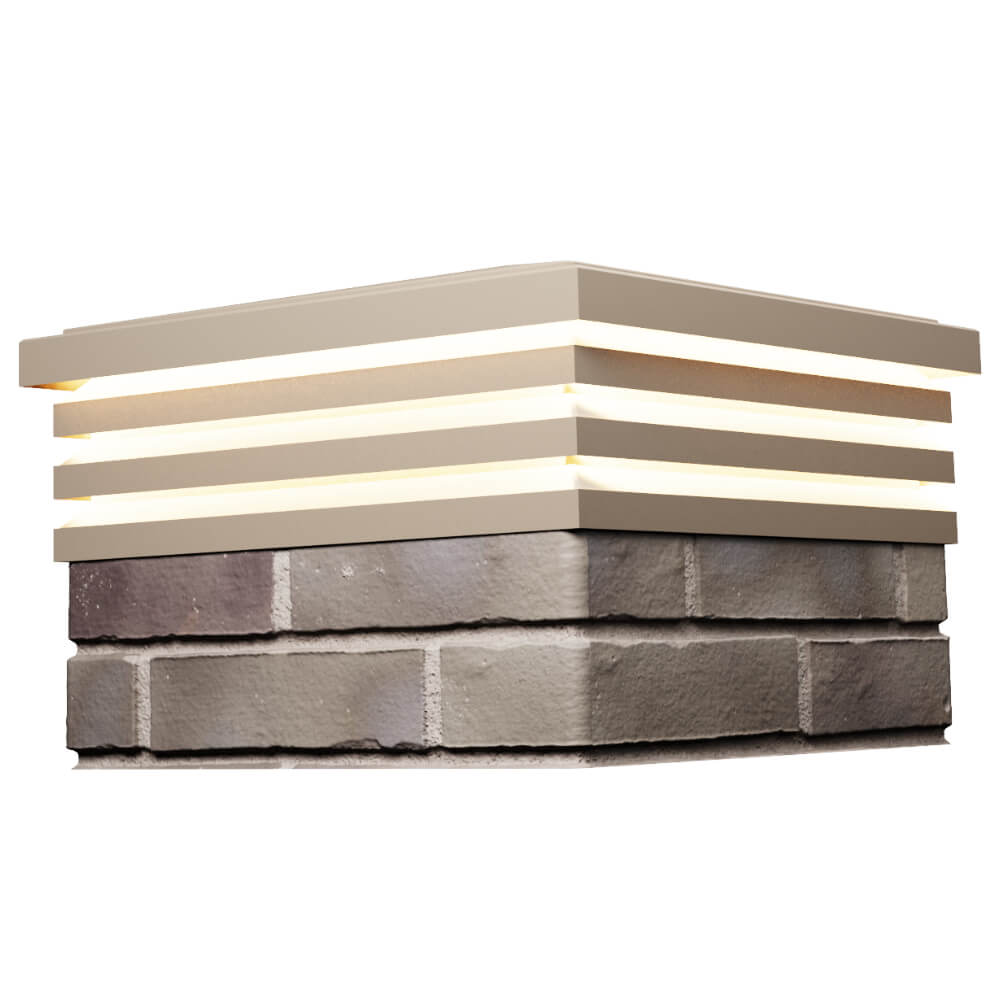 Колпак Zking Бона ХайТек Бежевый на столб 1.5х1.5 кирпича (385х385мм) с подсветкой в Владикавказе фото