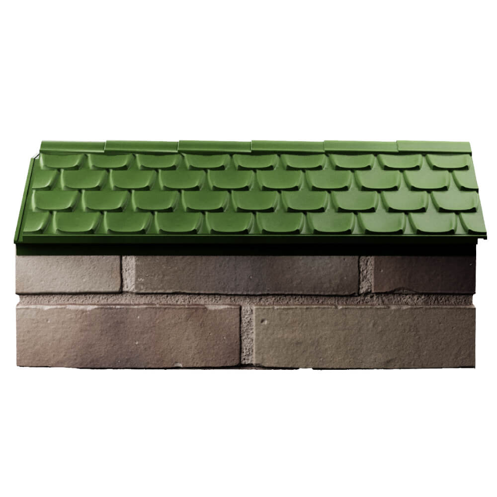 Парапет Zking Эльбрус Зеленый с посадкой на 1 кирпич (255мм) в Владикавказе фото