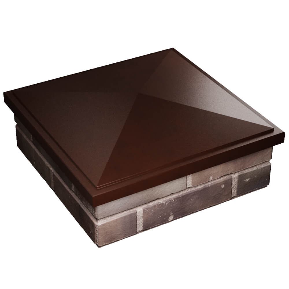 Колпак Zking БонаМоно Коричневый на столб 2х2 кирпича (515х515, 530х530мм) в Владикавказе фото