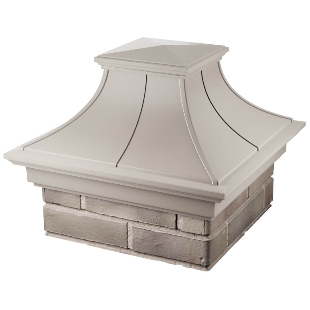 Колпак Zking Монблан Премиум Бежевый на столб 1.5х1.5 кирпича (385х385мм) в Владикавказе фото