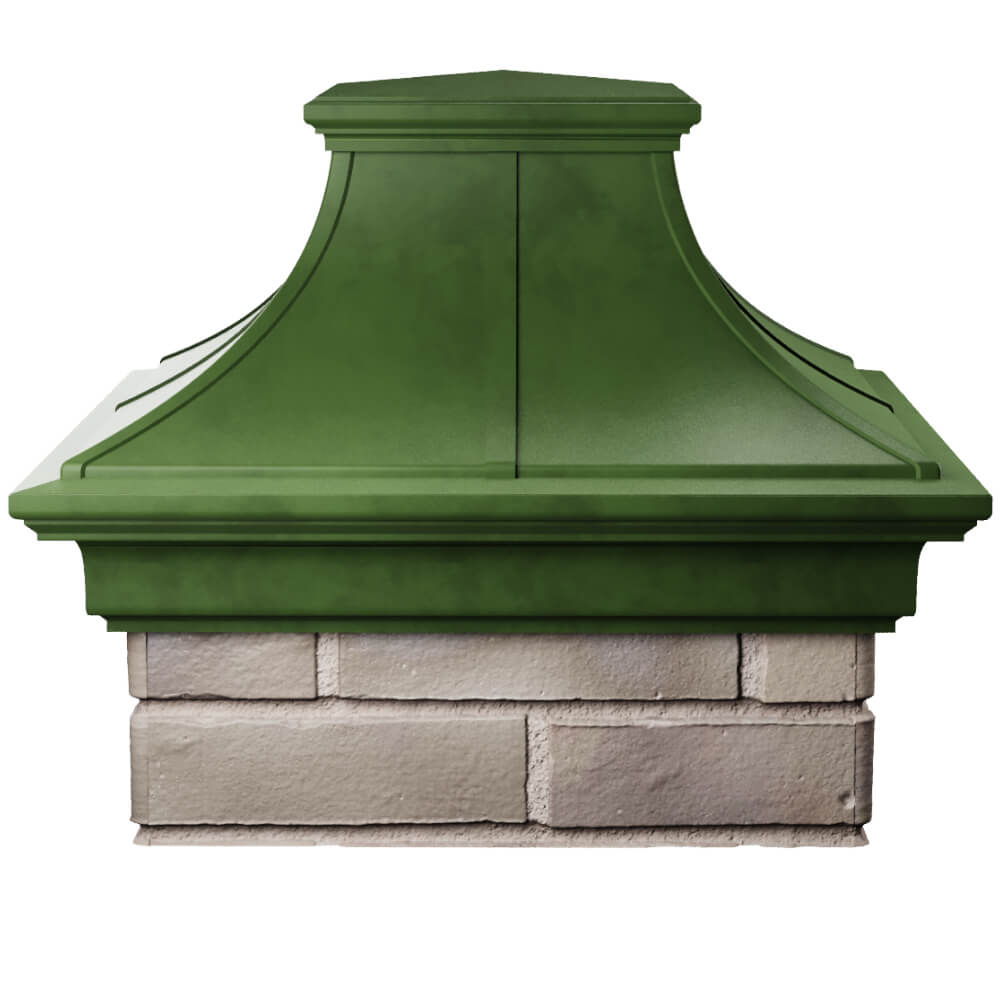 Колпак Zking Монблан Премиум Зеленый на столб 1.5х1.5 кирпича (385х385мм) Владикавказ фото