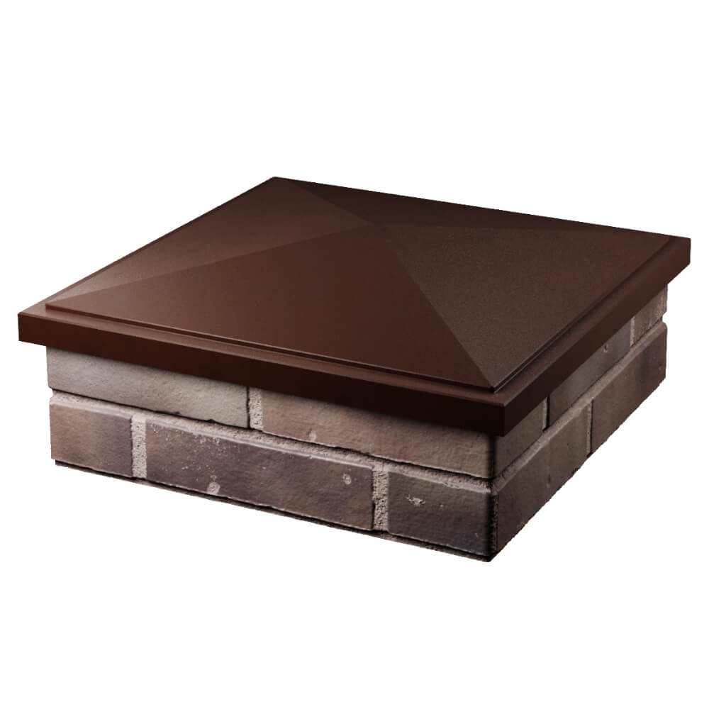 Колпак Zking БонаМоно Коричневый на столб 2х2 кирпича (515х515, 530х530мм) в Владикавказе фото