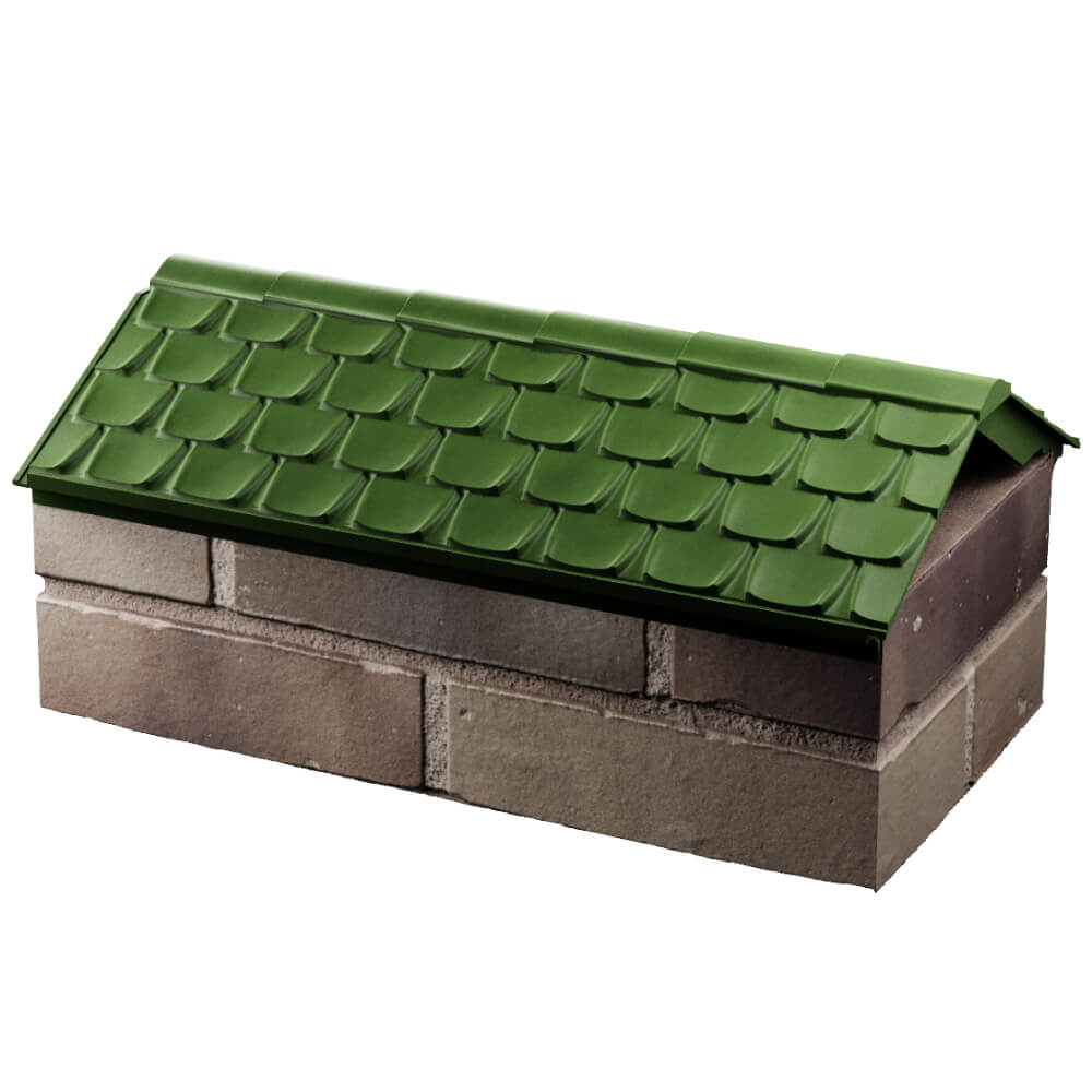 Парапет Zking Эльбрус Зеленый с посадкой на 1 кирпич (255мм) в Владикавказе фото