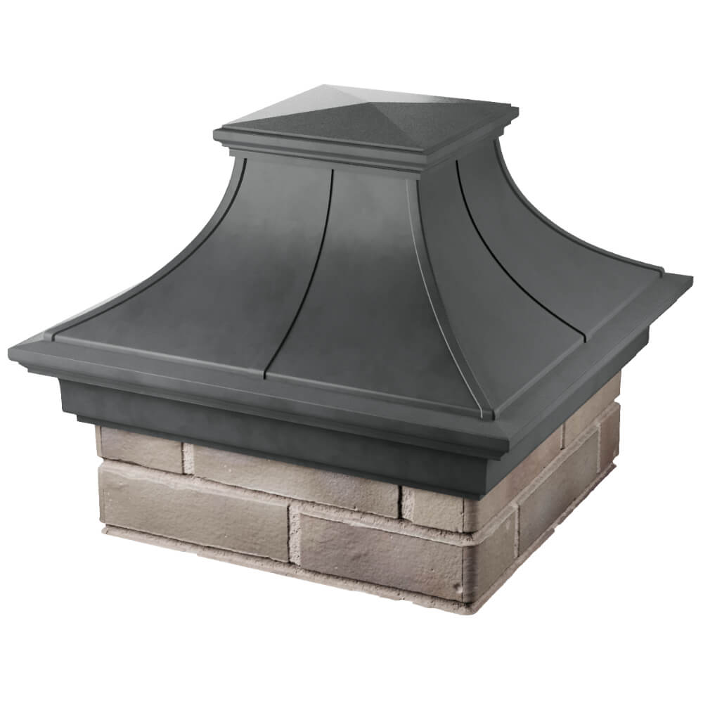 Колпак Zking Монблан Премиум Серый на столб 1.5х1.5 кирпича (385х385мм) в Владикавказе фото