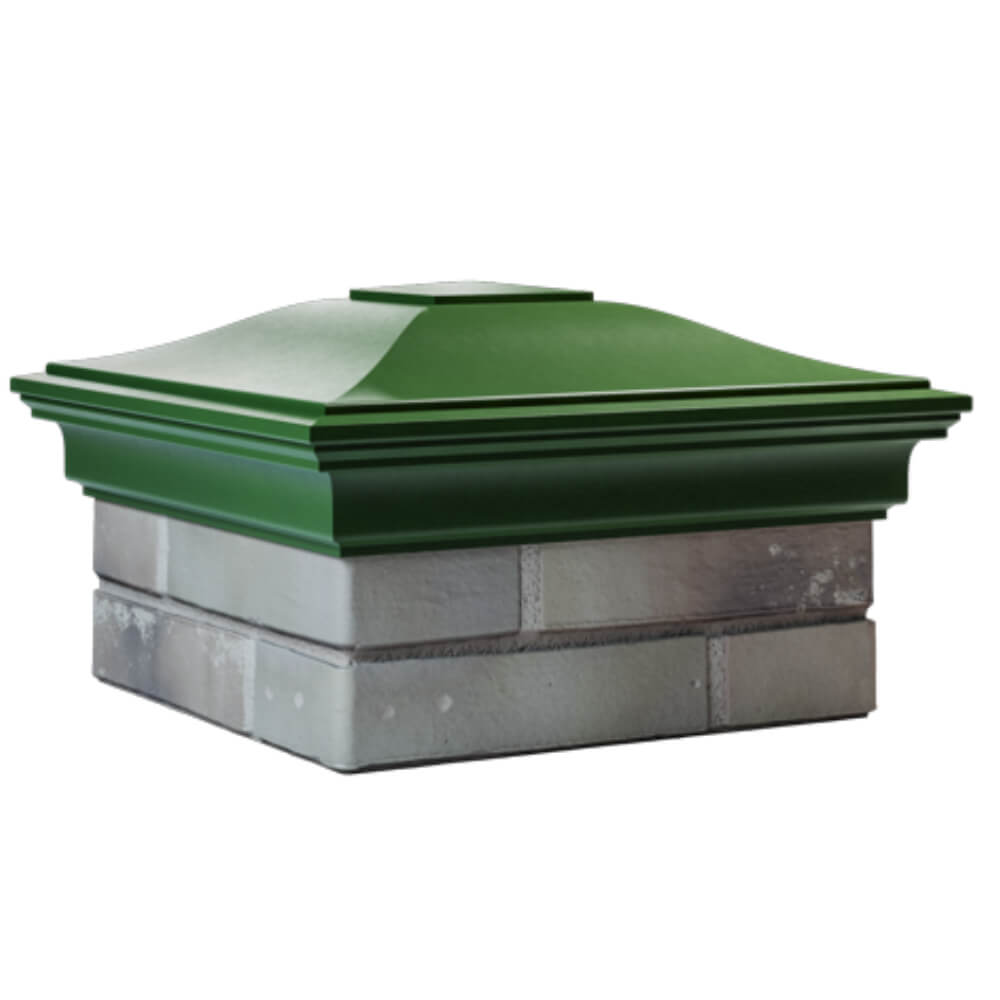 Колпак Zking Монблан Зеленый на столб 1.5х1.5 кирпича (385х385мм)