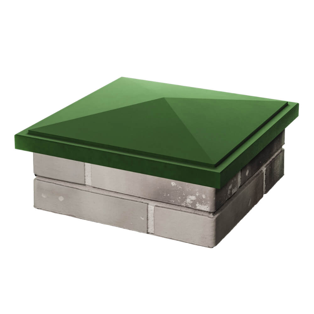 Колпак Zking БонаМоно Зеленый на столб 1.5х1.5 кирпича (385х385, 400х400мм) в Владикавказе фото