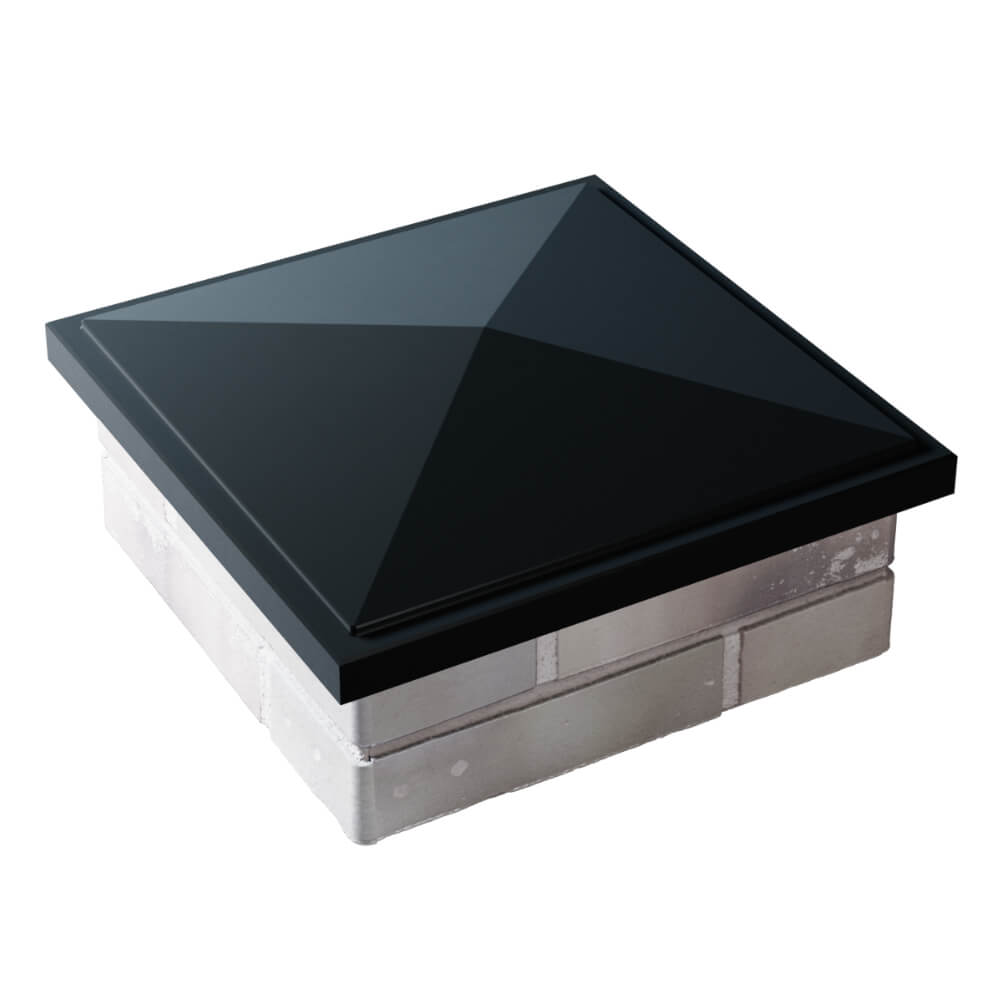 Колпак Zking БонаМоно Черный на столб 1.5х1.5 кирпича (385х385, 400х400мм) в Владикавказе фото